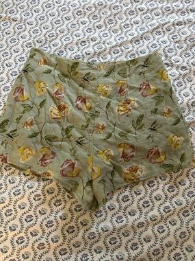 Lulu's Sage Green Floral High-Waist Shorts